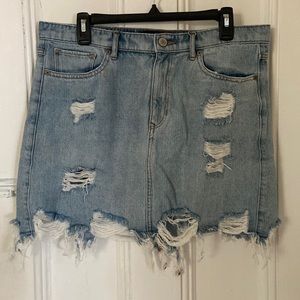 Express Ripped Mini Skirt